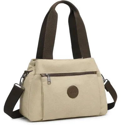 Productafbeelding van Canvas handtas, schoudertas, dames, kaki