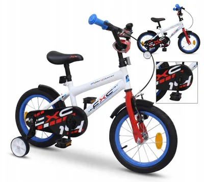 Produktbild von Kinderfahrrad 14 Zoll Weiß - Leichter Rahmen & Stützräder für sicheres Fahrenlernen ab 3 Jahren