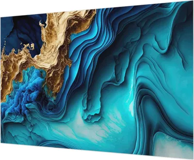 Produktbild von Wandtapete - Dekorative Tapete für Wohnzimmer - Tapetenfolie für Wanddekoration - 208x146 cm - Energiewellen