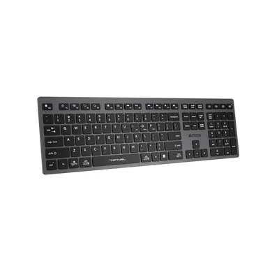 A dark gray keyboard is shown against a white background.