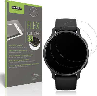 Produktbild von 2x Full Cover Schutzfolie matt für Garmin Vivoactive 5 Panzerfolie Anti-Shock