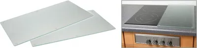Produktbild von 2 Stück Glaskeramikkochfeld Induktion Abdeckplatte Glas Schneidebrett Herdabdeckung