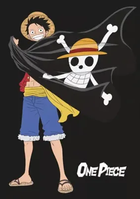 Immagine prodotto di One Piece - Coperta con bandiera pirata, pile spesso CD584 (140 cm x 100 cm) (colorata)