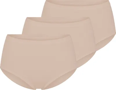 Image de Lot de 3 culottes taille haute GO Daily Coton de sloggi Culottes taille haute en matières naturelles, coupes modernes, parfaitement assorties aux hauts de la série