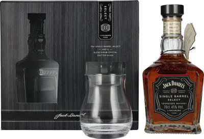 Produktbild von Jack Daniel's Select Single Barrel Tennessee Whiskey 45% Vol. 0,7l in Geschenkbox mit Nosing Glas