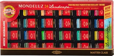 Immagine prodotto di Set di colori acquerellabili Koh-i-noor MONDELUZ 24 paesaggi