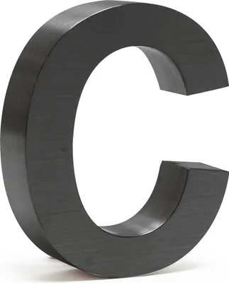 Obrázek produktu pro Domovní číslo Wiltec c antracitové domovní číslo z nerezové oceli v moderním 3D designu, výška 15 cm, písmo Arial, odolné proti korozi a povětrnostním vlivům, s montážním materiálem