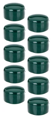 Image de Alberts 833152 Capuchon pour poteaux métalliques ronds, plastique, vert, pour poteaux Ø 48 mm, set de 10 pièces