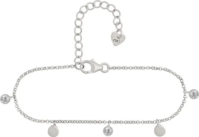 Produktbild von cai Armband 925/- Sterling Silber rhodiniert Anhänger Plättchen Zirkonia
