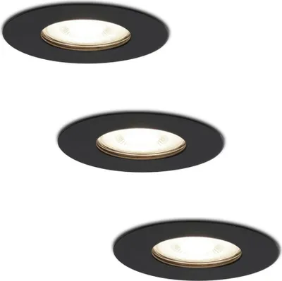 Produktbild von hoftronic LED Einbaustrahler 4W 345lm 4000K GU10 Rund Schwarz IP65