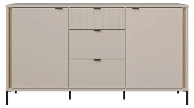 Produktbild von Sideboard >SERAVEL< in Sand / Mauvella Eiche Nachbildung - 158,8x87,2x41,5cm (BxHxT)
