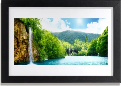 Produktbild von Bild 30x20 MDF-Rahmen Wandkunst Gebirge Wald Natur See