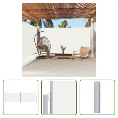 Immagine prodotto di The Living Store Tenda laterale estensibile Crema 200x600 cm