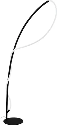 Produktbild von EGLO LED Stehlampe Egidonella, Stehleuchte, Standleuchte aus Stahl und Kunststoff, Wohnzimmerlampe in Schwarz, Weiß, Lampe mit Tritt-Schalter