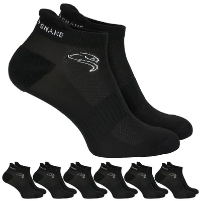 Produktbild von port Sneaker Socken 6 Paar Damen & Herren Schwarz 39-42 Kompression gepolstert