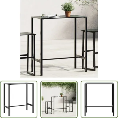 Immagine prodotto di The Living Store Tavolo da bar nero 100x50x110 cm Acciaio verniciato a polvere