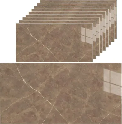 Produktbild von Selbstklebende Wandpaneele 10er Set 30x60 cm – Wandverkleidung modern – flexibel zuschneidbar, pflegeleicht, wasserabweisend – Marmoroptik, Steinoptik, Holzoptik