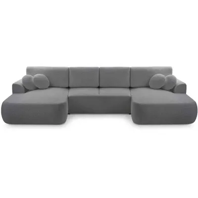 Produktbild von BEAUTYSOFA Ecksofa mit Schlaffunktion VENTO U, U-Form, Farbe: Dunkelgrau (Coral80)