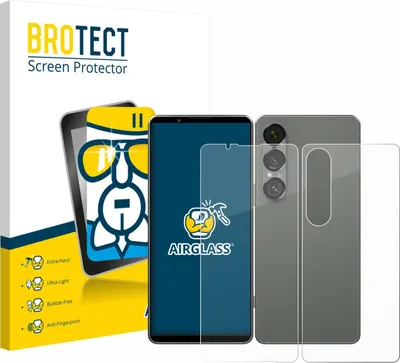 Produktbild von BROTECT Schutzglas für Sony Xperia 1 VII (Display+Rückseite) Schutzfolie Panzer Folie Glas Display Schutz klar