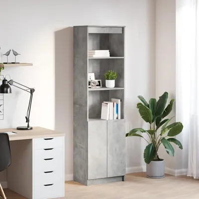 Obrázek produktu pro vidaXL Highboard concrete grey 50x35x180 cm materiál na bázi dřeva