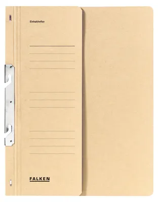 Image de Falken 80000730 Einhakhefter A4 1/2 Vorderdeckel kfm. Heftung, chamois, Manilakarton, 250 g/qm