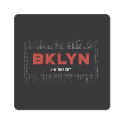 Produktbild von MuchoWow® Mauspad Mousepad New York - Brooklyn - Rot 20x20 cm - Mousepads - Maus Mat - Pad - Mausunterlage - Desk Mat - Bureauartikeln