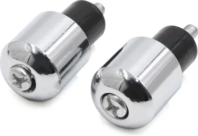 Produktbild von 2Stk Universal Motorrad Lenkergriffe Bar Endkappen Silberton DE de