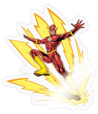Produktbild von Spreadshirt DC Comics Justice League The Flash Blitze Sticker Aufkleber, 10 x 10 cm, Transparent glänzend