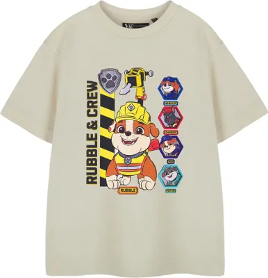 Produktbild von Paw Patrol - "Rubble & Crew" T-Shirt für Jungen, kurzärmlig NS9100 (116) (Haferflocken unifarben)