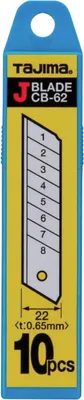 Immagine prodotto di Lama di taglio CB62H 22 mm 10 pezzi TAJIMA per LC620, DC610, DC690