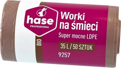 Zdjęcie produktu dla Worki do segregacji 35lHASE SUPER MOCNE 50 szt. brązowe