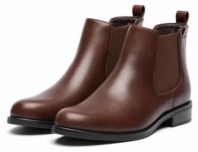 Image de Bottines Chelsea plates pour femmes, marque ɅNK®, couleur marron, taille 37 (système de tailles européen)