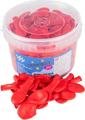 Produktbild von 500 Rote Luftballons aus Naturkautschuklatex, Ø18cm, für Luft- und Heliumfüllung