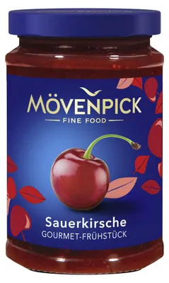 Zdjęcie produktu dla Mövenpick, krem do smarowania z kwaśnych wiśni, słoik 250g