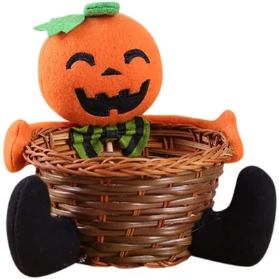 Productafbeelding van Omgoods - Handgeweven Halloween Snoepmand