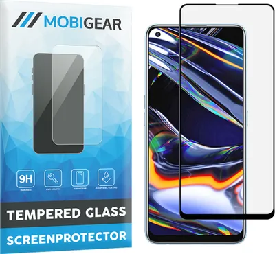 Produktbild von Mobigear Premium  Realme 7 Pro Panzerglas Gehärtetes Glas Displayschutz - Hüllenfreundlich - Schwarz