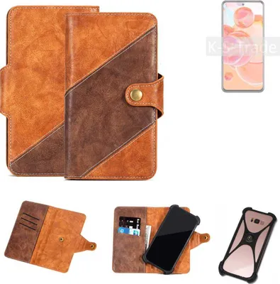 Produktbild von K-S-Trade Handyhülle Schutzhülle Bookstyle Case Wallet-Case kompatibel mit ZTE Blade V40 Pro Cover Klapphülle Kantenschutz Smartphone dunkelbraun