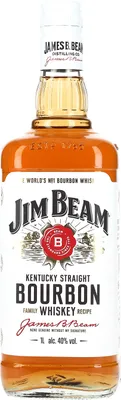 Produktbild von Jim Beam White Label - Kentucky Straight Bourbon Whiskey - 1,0 Liter Flasche