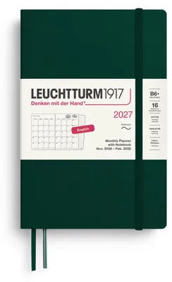Immagine prodotto di LEUCHTTURM1917, pianificatore mensile con taccuino, edizione 2027, copertina morbida (formato B6+), lingua: inglese, marca: Fores