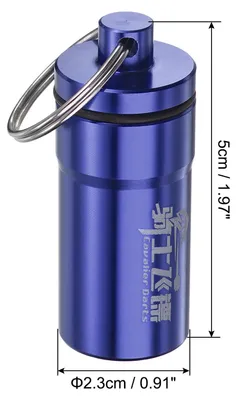 Produktbild von Tragbare Dart-Zubeh?r Aufbewahrungsbox, Aluminium Dart Soft Tips Aufbewahrungsbox mit Schlš¹sselring fš¹r Dart Flight Protectors, O-Ringe, Blau