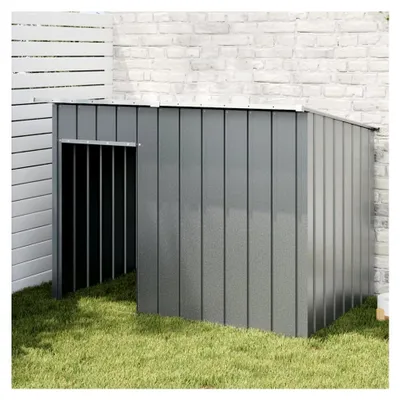 Produktbild von Hundehütte mit Dach Anthrazit 153x91x110 cm aus verzinktem Stahl