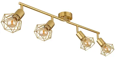 Produktbild von Deckenleuchte, Metall, Gold, 4-Flammig, Gitter, L 60 cm