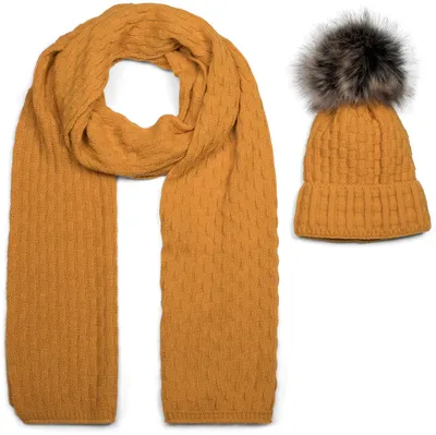 Immagine prodotto di Set sciarpa e berretto unisex styleBREAKER, con motivo a treccia, fodera interna in pile termico, ideale per l'inverno, modello 01018212