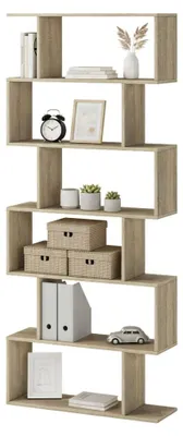 Produktbild von Clisi - Bücherregal, 80x25x191h cm Braun Eiche, 5 Regalböden