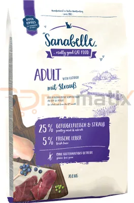 Produktbild von Sanabelle Adult Strauß Katzentrockenfutter 10 kg