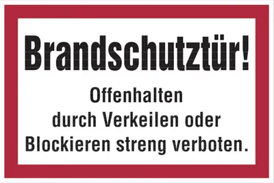 Produktbild von Dreifke® Aufkleber Feuerwehrschild, Brandschutztür - angelehnt an DIN 4066 | ...