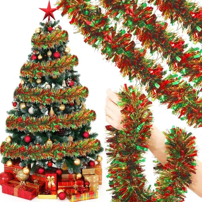 Weihnachtsbaumgirlande, 2 Stück, 200 cm, künstlich