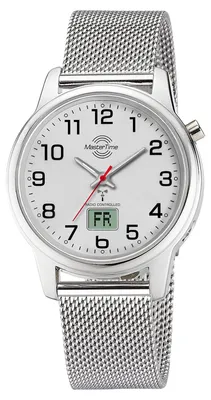 Master Time MTLA-101001-42M Damenuhr Funk Lady Line Mesh Silberfarben 1