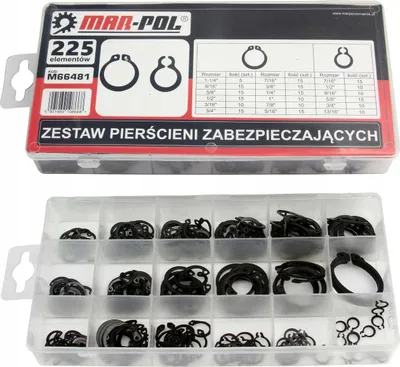 Obrázek produktu pro MAR-POL Segerový pojistný kroužek sada 225 ks M66481