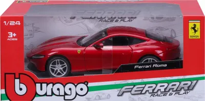 Zdjęcie produktu dla BBURAGO Ferrari Roma, Model samochodu sportowego, Wstępnie zmontowany, 1:24, Ferrari Roma, Każda płeć, Metal, Plastik
